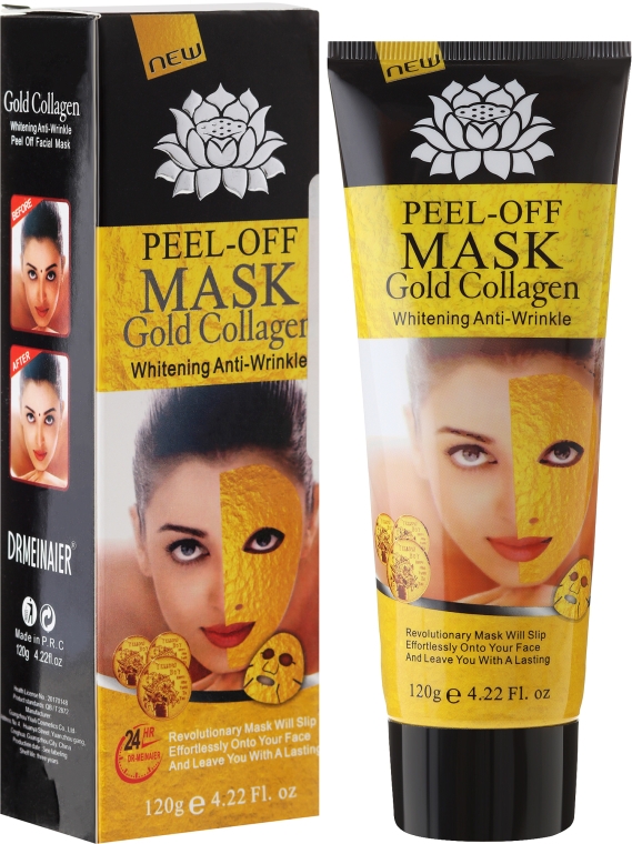 Kolagenowa maska ze złotem peel-off - Pil'aten Peel-Off Mask Gold Collagen Whitening Anti-Wrinkle — Zdjęcie N1