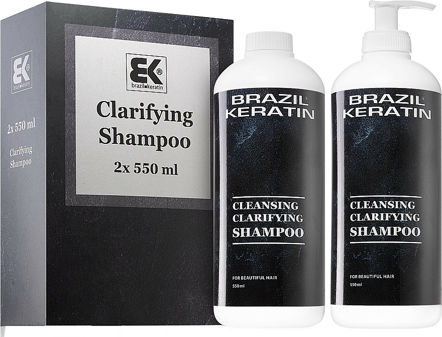 Zestaw - Brazil Keratin Cleansing Clarifying Shampoo Set (h/shampoo/550mlx2) — Zdjęcie N1