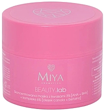 Kup Skoncentrowana maska ​​z kwasami do twarzy - Miya Cosmetics Beauty Lab Concentrated Mask With Acids 3% AHA + BHA + Soothing Complex 6%