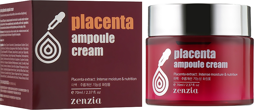 Krem do twarzy z łożyskiem - Zenzia Placenta Ampoule Cream