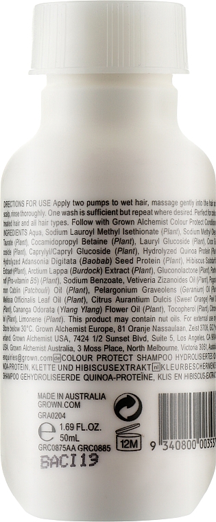 Szampon do włosów farbowanych - Grown Alchemist Colour Protect Shampoo — Zdjęcie N2
