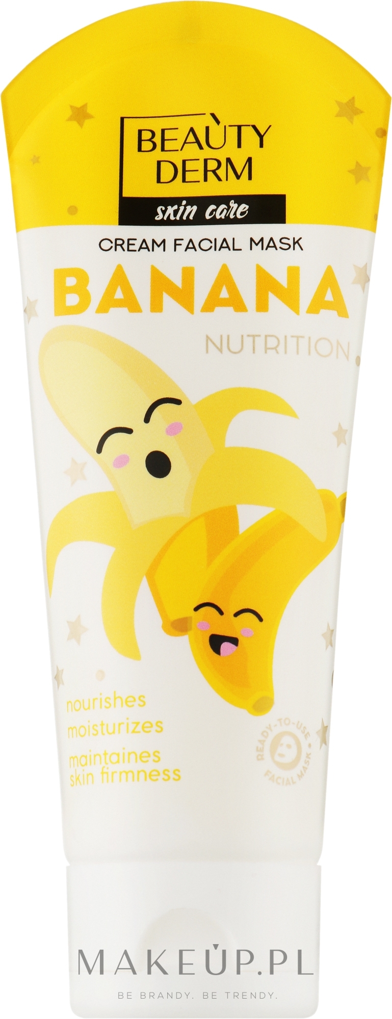 Bananowa odżywcza maseczka kosmetyczna do twarzy - Beauty Derm Banana Nutrition Cream Facial Mask — Zdjęcie 75 ml
