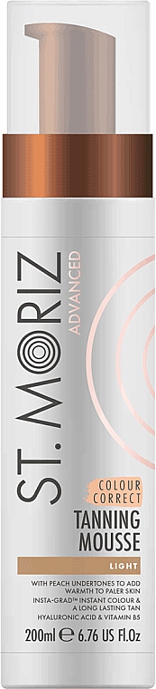Pianka samoopalająca, jasna - St.Moriz Advanced Colour Correcting Tanning Mousse Light