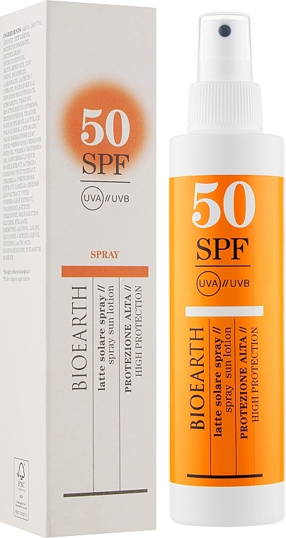 Spray przeciwsłoneczny do ciała SPF 50 - Bioearth Sun Solare Corpo Spray SPF 50 — Zdjęcie N2