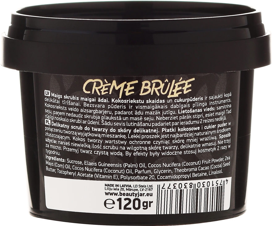 Delikatny scrub do twarzy do skóry delikatnej Crème brûlée - Beauty Jar Coconut And Sugar Powder Gentle Scrub — Zdjęcie N3