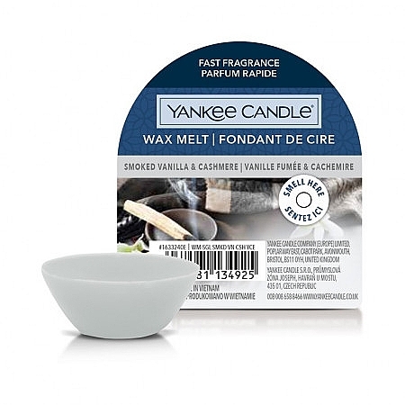 Wosk aromatyczny - Yankee Candle Wax Melt Smoked Vanilla & Cashmere — Zdjęcie N1