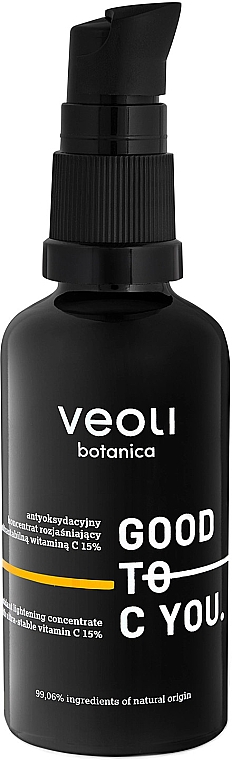 Antyoksydacyjny koncentrat rozjaśniający z witaminą C 15% - Veoli Botanica Good To C You — Zdjęcie N2