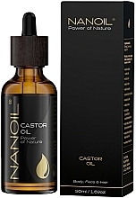 Olej rycynowy - Nanoil Body Face and Hair Castor Oil — Zdjęcie N2