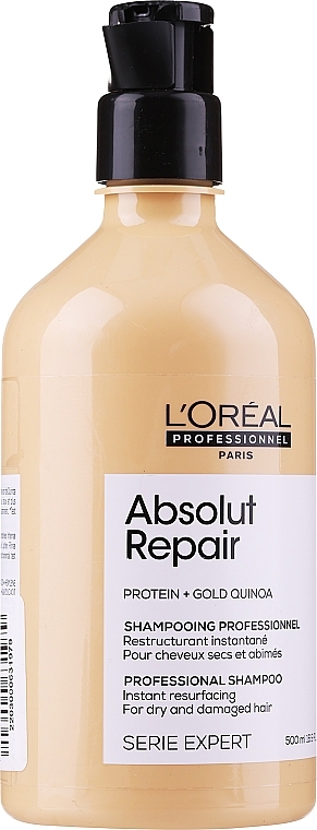 PRZECENA! Naprawczy szampon do włosów zniszczonych z komosą i proteinami - L'Oreal Professionnel Serie Expert Absolut Repair Gold Quinoa + Protein Shampoo * — Zdjęcie N1