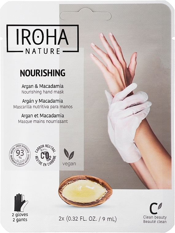 Maska do rąk w rękawiczkach - Iroha Nature Nourishing Argan Hand Mask Gloves — Zdjęcie N1