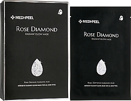 Maska w płachcie z proszkiem diamentowym - MEDIPEEL Rose Diamond Radiant Glow Mask — Zdjęcie N3