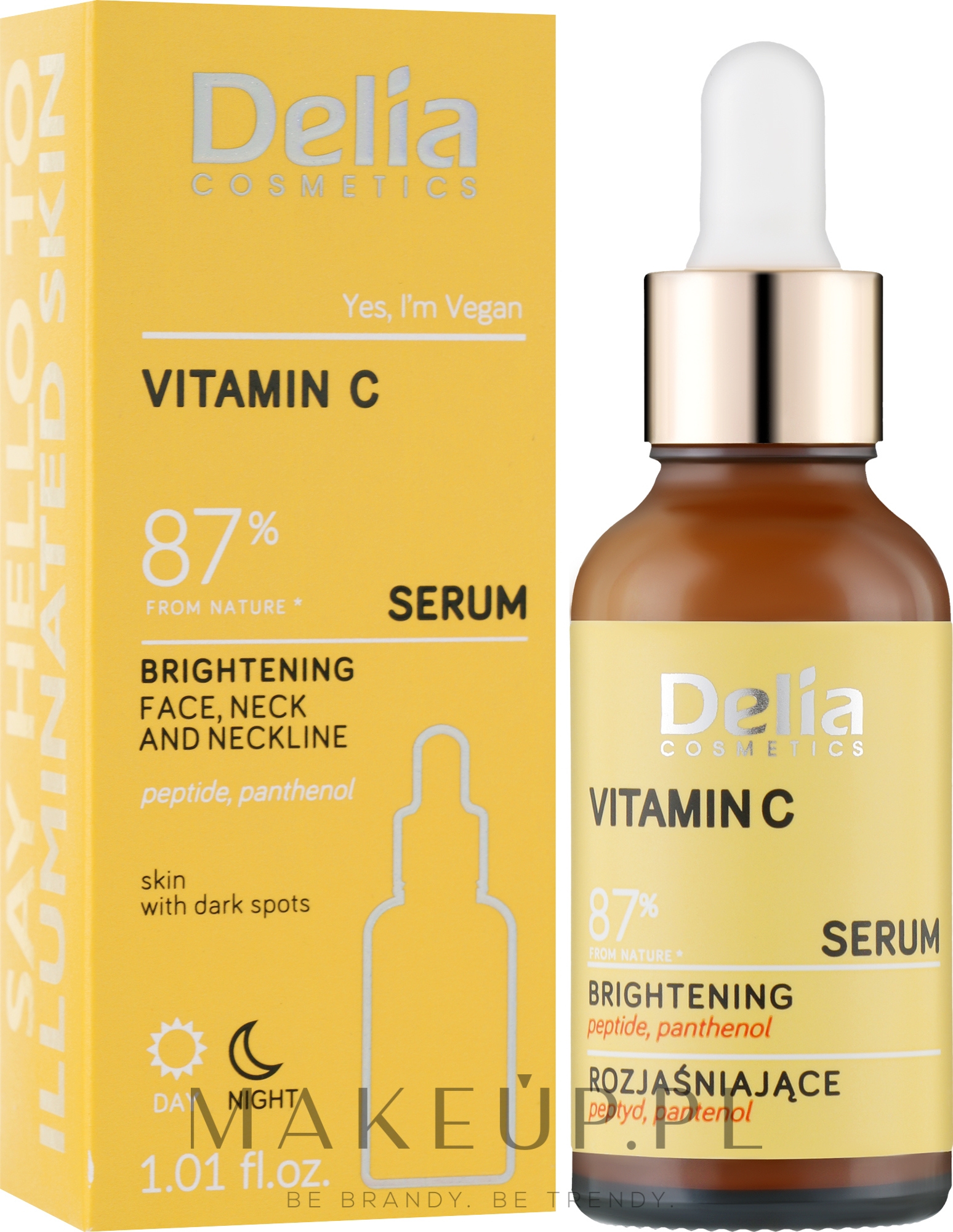 Rozjaśniające serum do twarzy, szyi i dekoltu z witaminą C - Delia Vitamin C Serum  — Zdjęcie 30 ml