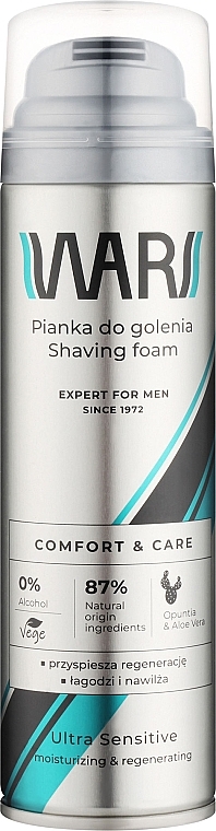 Pianka do golenia dla mężczyzn Opuncja i aloes - Wars Expert For Men Comfort & Care  — Zdjęcie N1
