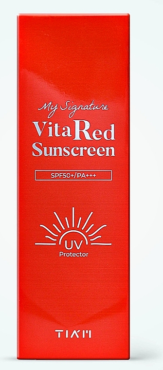 Ochrona przeciwsłoneczna dla promiennej skóry - Tiam My Signature Vita Red Sunscreen SPF50+/PA+++ — Zdjęcie N2