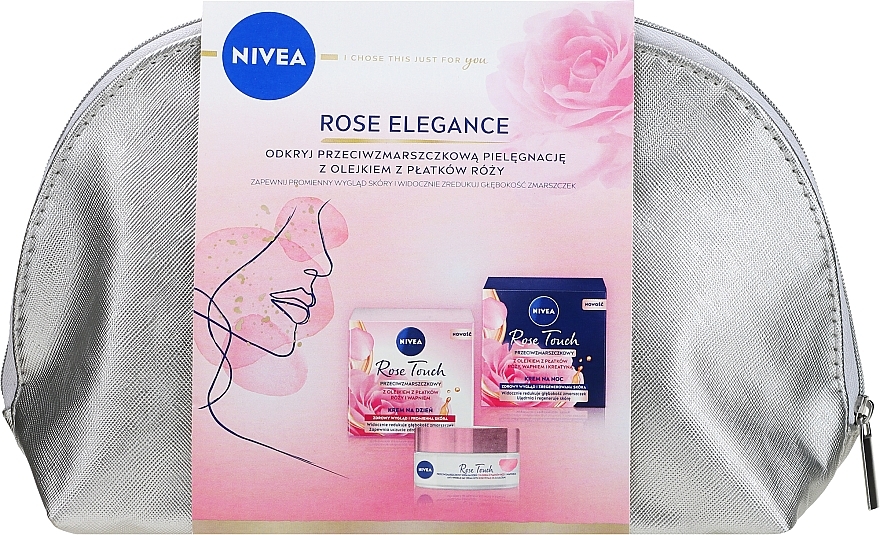 PRZECENA! Zestaw - NIVEA Rose Touch (cr/2x50ml + bag/1pc) * — Zdjęcie N2