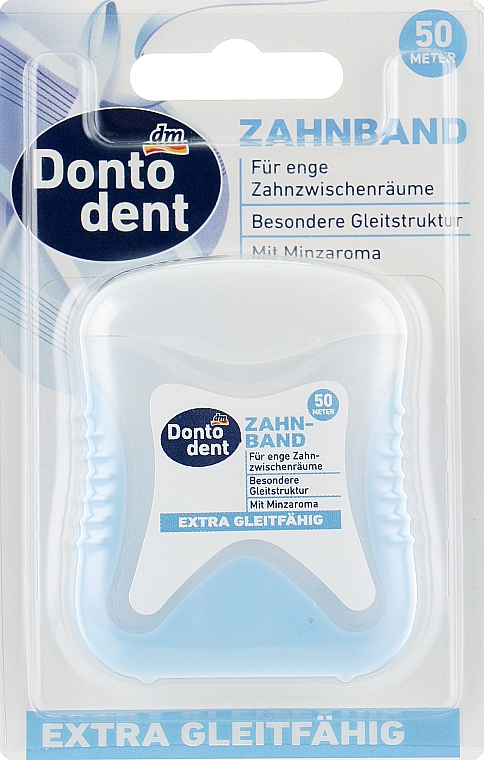 Miętowa nić dentystyczna - Dontodent Extra Slippery — Zdjęcie N1