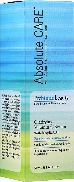 Serum do twarzy z witaminą C - Absolute Care Prebiotic Beauty Clarifying Vitamin C Serum — Zdjęcie N2