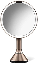 Kup Lusterko dotykowe okrągłe, 20 cm - Simplehuman LED Light Sensor Makeup Mirror 5x Magnification Stainless Steel Rose Gold