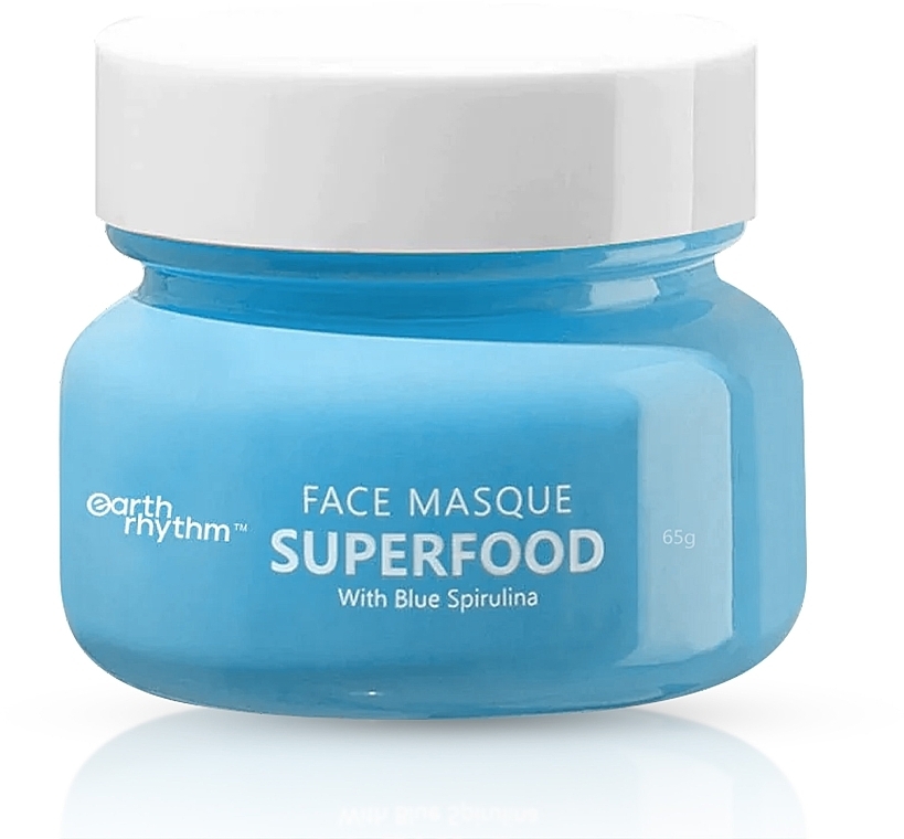 Maseczka do twarzy z niebieską spiruliną i skwalanem - Earth Rhythm Superfood Face Masque With Blue Spirulina & Squalane — Zdjęcie N1