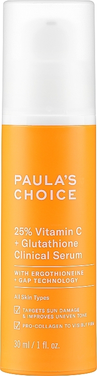 Serum do twarzy 25% witaminy C + glutation - Paula's Choice 25% Vitamin C + Glutathione Clinical Serum — Zdjęcie N1