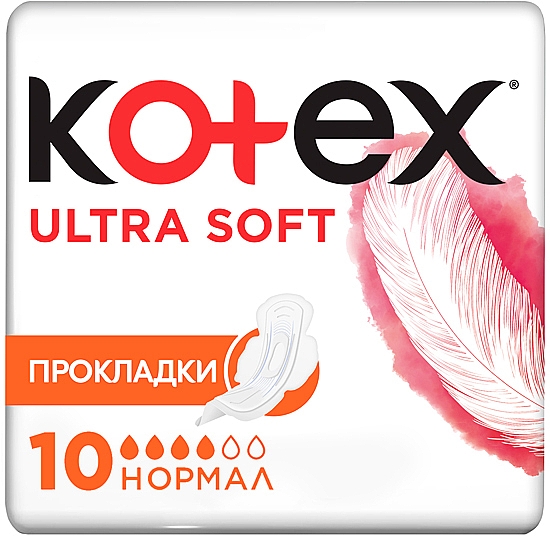 Podpaski, 10 szt. - Kotex Ultra Dry&Soft Normal — Zdjęcie N1