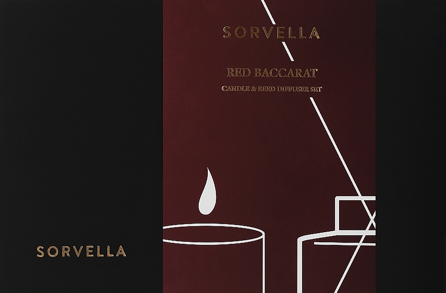 Zestaw podróżny - Sorvella Perfume Home Fragrance Red Baccarat (aroma diffuser/120ml + candle/170g) — Zdjęcie N1