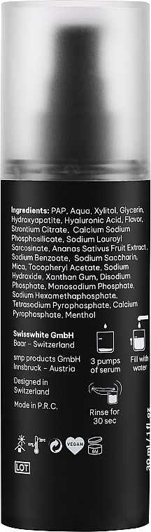 Wybielające serum do zębów - SwissWhite Smilepen Power Whitening Mouthwash Serum — Zdjęcie N2