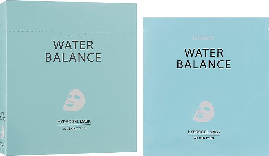 Hydrożelowa maseczka do twarzy przywracająca nawilżenie skóry - Lindsay Water Balance Hydrogel Mask All Skin Types — Zdjęcie N3