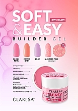 Modelujący żel do paznokci - Claresa Soft & Easy Builder Gel UV/LED Lilac — Zdjęcie N6