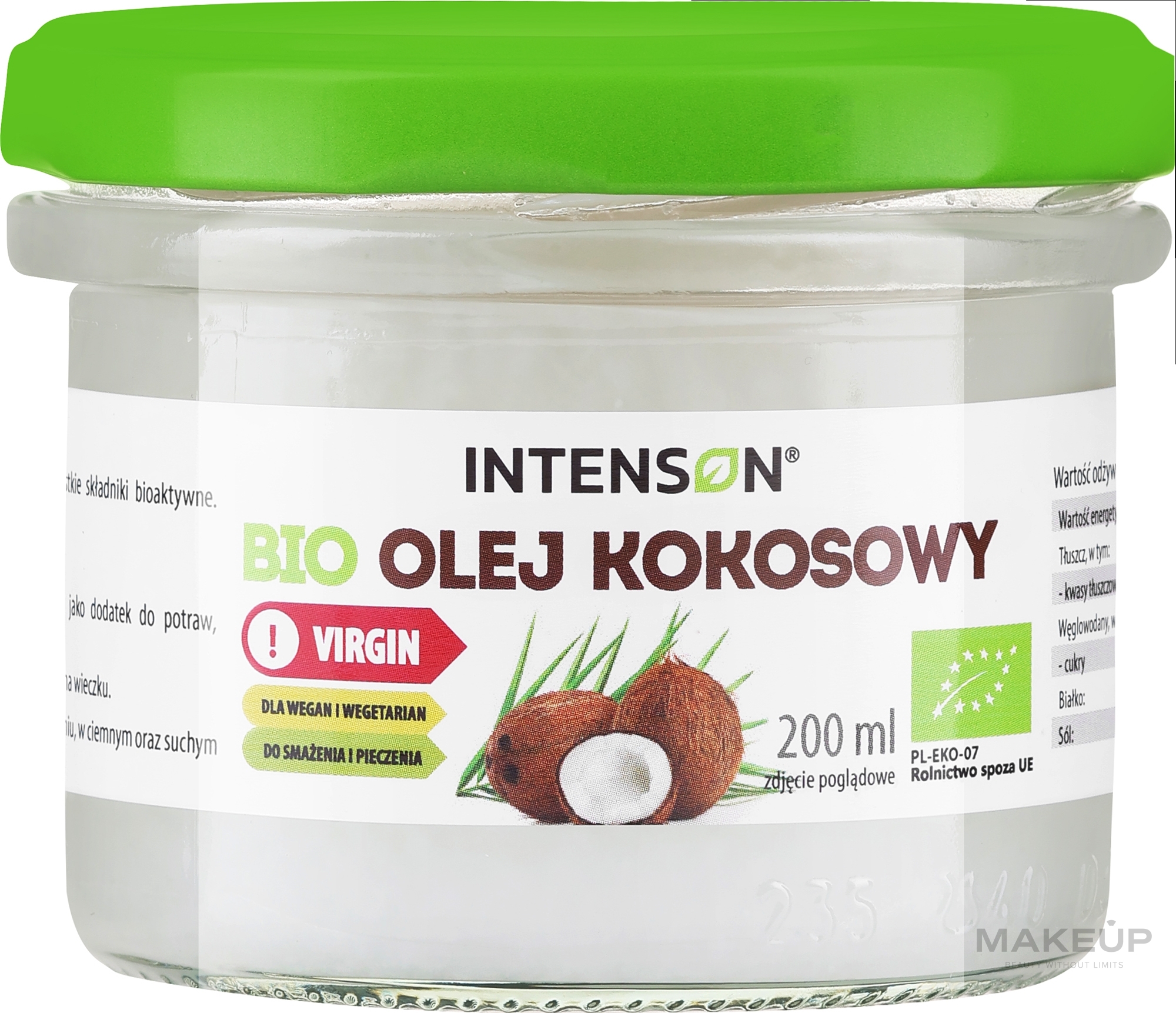 Nierafinowany olej kokosowy - Intenson Virgin Coconut Oil — Zdjęcie 200 ml