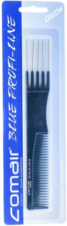 Grzebień nr 102 Blue Profi Line do tapirowania włosów, 19,5 cm - Comair — Zdjęcie N1
