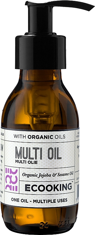 Organiczny olej do ciała, twarzy i włosów - Ecooking Multi Oil — Zdjęcie N1