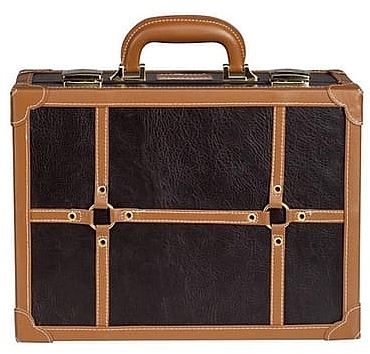 Kasetka kosmetyczna - Ingolt Mini Makeup Suitcase KC-007M Brown — Zdjęcie N1