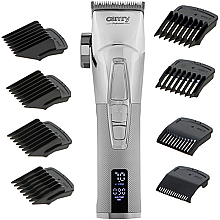 Maszynka do strzyżenia włosów z wyświetlaczem LCD, srebrna - Camry Premium Hair Clipper CR 2835s Cordless Silver — Zdjęcie N1
