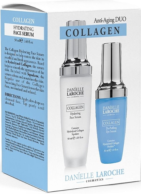 Zestaw - Danielle Laroche Cosmetics Collagen Anti Aging Duo (f/ser/50ml + eye/ser/30ml) — Zdjęcie N1