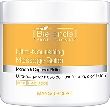 Ultra-odżywcze masło do masażu ciała, dłoni i stóp - Bielenda Professional Mango Boost Ultra-Nourishing Massage Butter — Zdjęcie N1