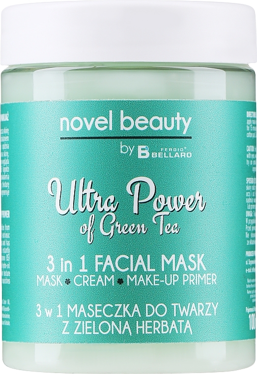 3 w 1 maseczka do twarzy z zieloną herbatą - Fergio Bellaro Novel Beauty Ultra Power Facial Mask — Zdjęcie N1