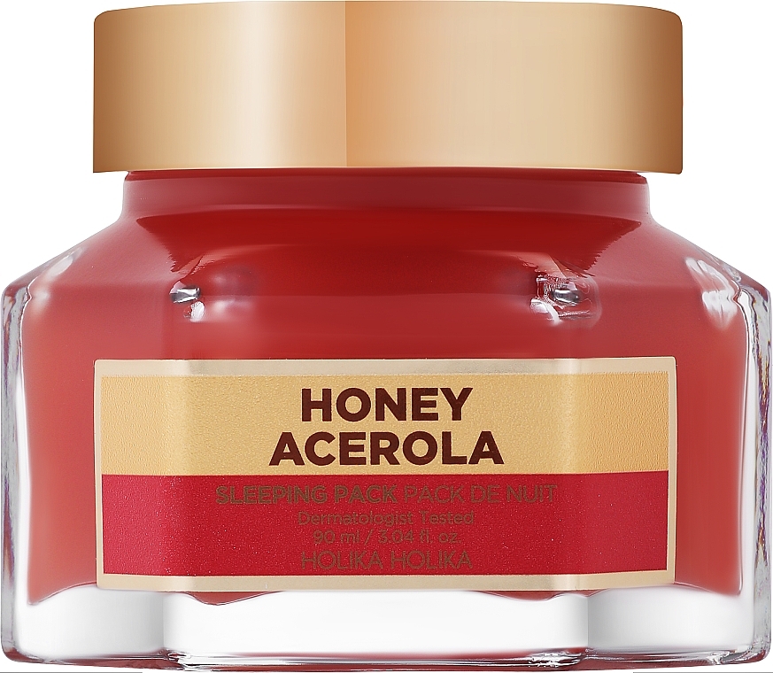 Maseczka do twarzy na noc z acerolą i miodem - Holika Holika Honey Sleeping Pack Acerola Honey