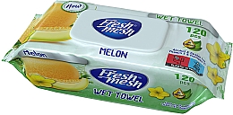 Kup Odświeżające chusteczki nawilżane Melon, 120 szt. - Fresh Mesh Melon Wet Towel