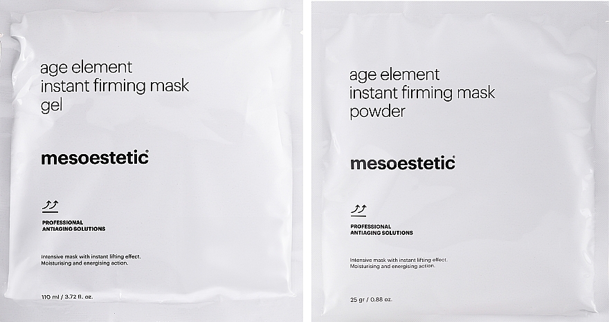 Zestaw - Mesoestetic Age Element Firming (mask gel/5x25g + mask powder/5x110ml)  — Zdjęcie N2