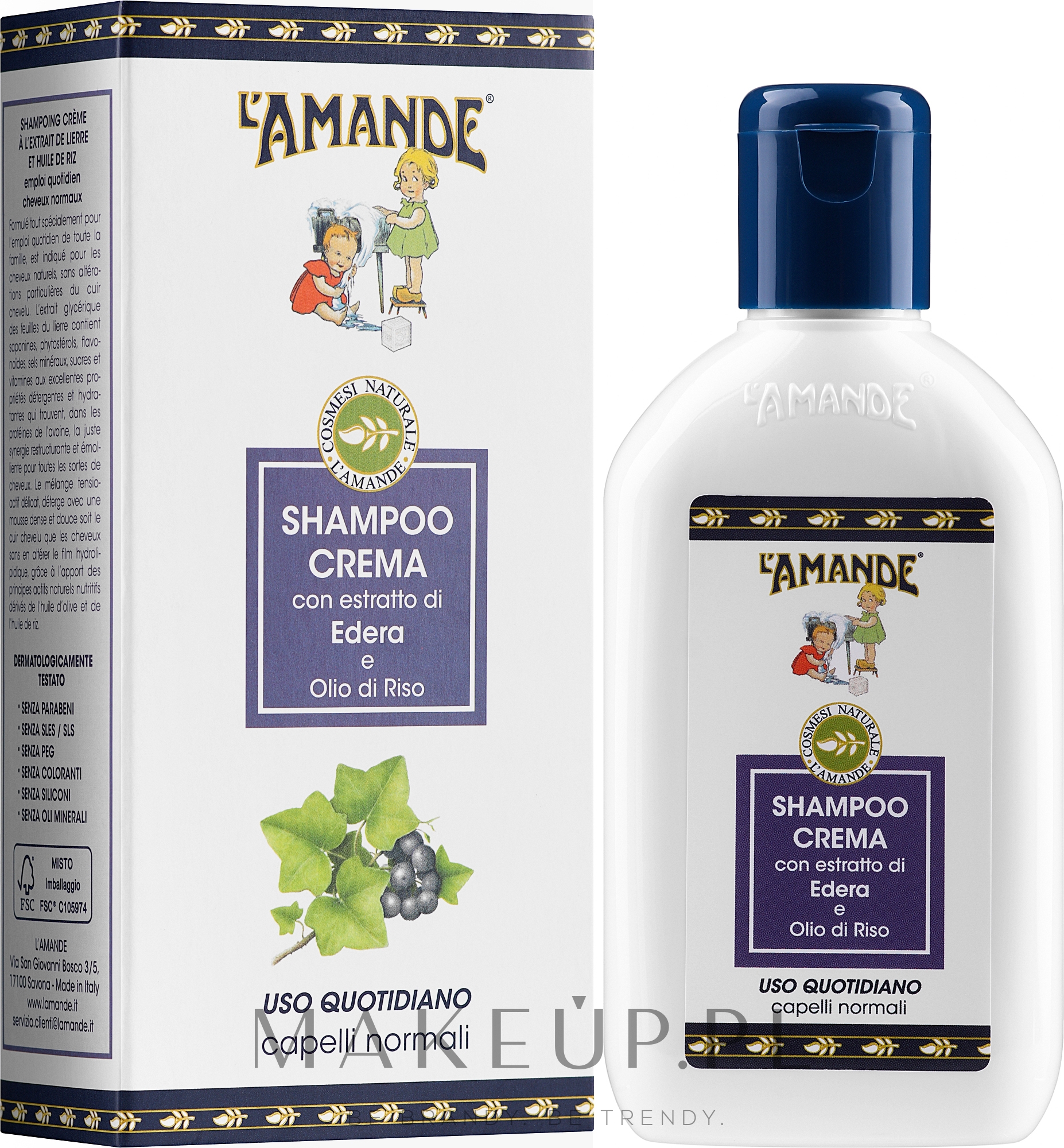 Szampon w kremie do włosów normalnych - L'Amande Marseille Shampoo Cream — Zdjęcie 200 ml