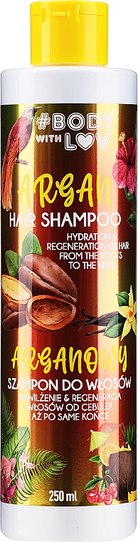 Szampon do włosów z olejem arganowym i pantenolem - Body with Love Argan hair Shampoo — Zdjęcie N1