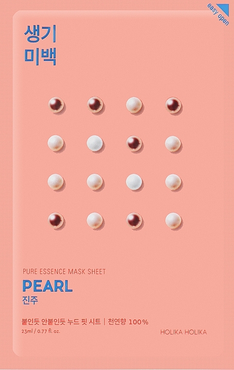 Rozświetlająca maseczka na tkaninie - Holika Holika Pure Essence Mask Sheet Pearl