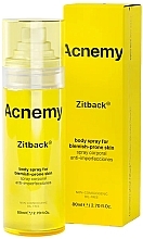 Przeciwtrądzikowy spray do ciała - Acnemy Zitback Body Spray For Blemish-Prone Skin — Zdjęcie N1
