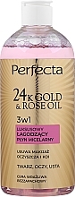 Kup Luksusowy płyn micelarny do skóry wrażliwej - Perfecta 24k Gold & Rose Oil