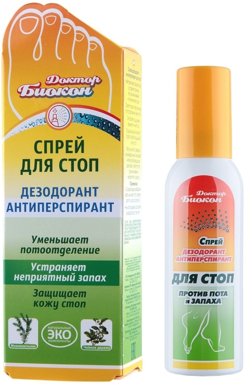 Dezodorant-antyperspirant w sprayu do stóp - Biokon Doktor Biokon