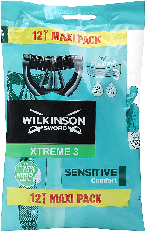 Zestaw jednorazowych maszynek do golenia - Wilkinson Sword Xtreme 3 Pure Sensitive — Zdjęcie N1