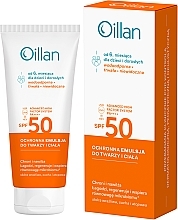 Emulsja przeciwsłoneczna do twarzy i ciała - Oillan Sun Spf50+ — Zdjęcie N2