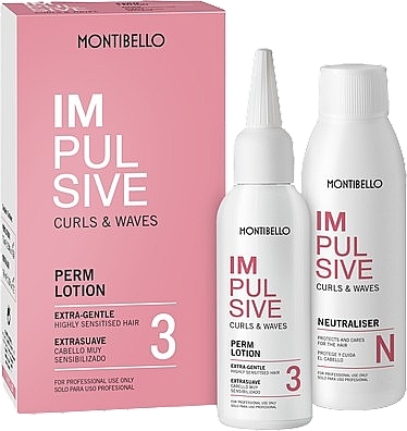 Zestaw - Montibello Impulsive Curls & Waves 3 (h/lot/75ml+neutraliser/75ml) — Zdjęcie N1