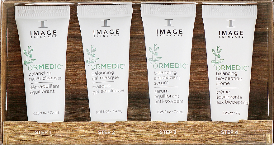 Zestaw - Image Skincare Ormedic Trial Kit (f/cleans/7.4ml + mask/7.4ml + ser/7.4ml + cr/7.4ml) — Zdjęcie N2